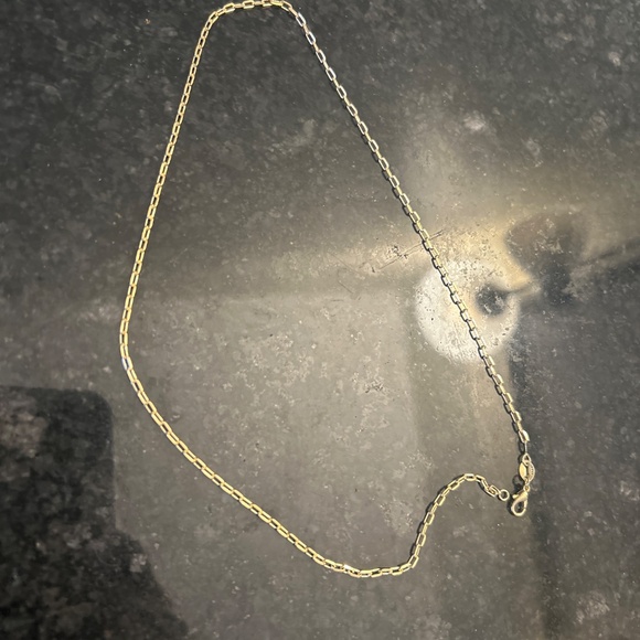 18 karat Gold plates Simple Chain necklace, 17inches long - Picture 6 of 6